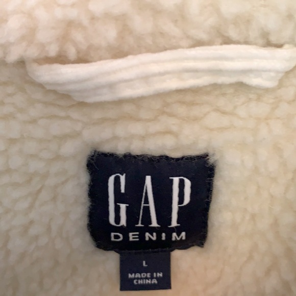 Gap Factory cream corduroy sheepskin jacket - Picture 4 of 8